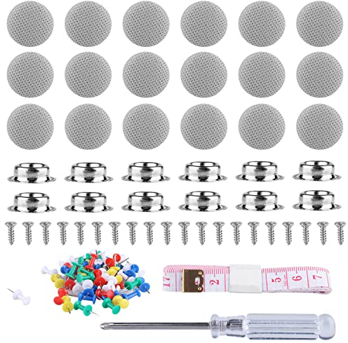 60 unidades, kit de reparación de agujeros de incendio para coche, Nizirioo tejado de tela, remaches, herramienta de reparación con alfileres, destornillador, cinta métrica para todos los coches