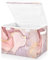 Storage Boxes with Lids, Pink Marble Stone Gilt Elegant Large Storage Basket Organizer Shelves Cube Bin Toy Clothes Underbed