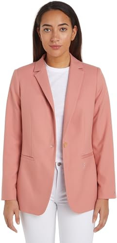 Tommy Hilfiger Blazer Donna Regular Elegante, Rosa (Teaberry Blossom), 44