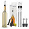 NefLaca 7-in-1 Premium Weinkühlstab Weinkühler Stab aus Edelstahl inkl. 2 Stäben + Ausgießer + Folienschneider + Flaschenverschluss Passend für jede Flaschengröße Geschenk für Weinliebhaber (2 Stück)