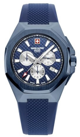 Swiss Alpine Military Herren Uhr Chronograph Analog Quarz 7005.9895SAM Silikon