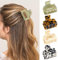 4 Stück Haarklammer, Mittelgroß Haarklammer Eckig, Rutschfeste Claw Clip, Modisches Leoparden Haarspange Geeignet für Frauen und Mädchen (streifen)