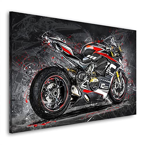 Kunstgestalten24 Aludibond Bild Ducati Panigale Ilmberger Abstrakt Wandbild Kunstdruck Arbeitszimmer Deko