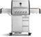 BURNHARD Earl 3-Brenner Gasgrill Edelstahl inkl. Heckbrenner, mit Gusseisen Grillrost & inkl. Stabiler Abdeckhaube, Seitenkochfeld mit Infrarot Keramikbrenner