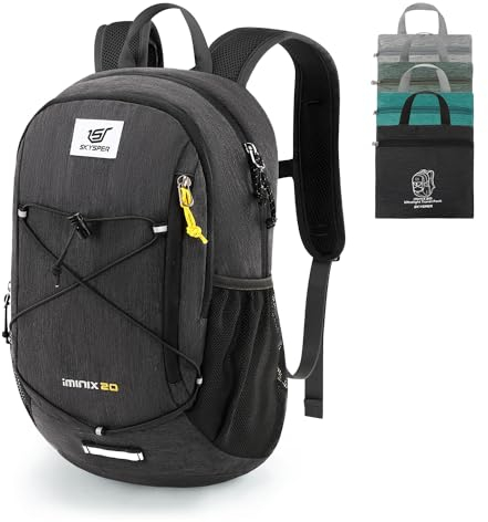 SKYSPER 20L Faltbarer Rucksack Ultraleicht Wanderrucksack Reiserucksack Tagesrucksack für Outdoor Wandern Camping