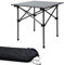 Grafner Campingtisch klappbar, Ultra leicht, 53,5 x 50 x 50 cm, kleines Packmaß mit Tasche, stabil und tragbar, bis 30 kg, Carbonstahl, Rolltisch Klapptisch Picknick Tisch Outdoor Festival schwarz