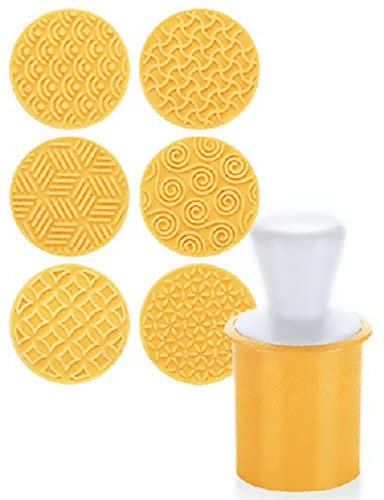 HUANIZI Keksstempel-Set, rund, mit Griff, Cartoon-Stempel, 6 Stück
