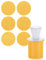 HUANIZI Lot de 6 Emporte-pièces à biscuits Ronds avec Poignée - Silicone + Polypropylène - Jaune
