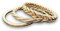 Yvelise Bracelet bouddhiste tressés & classique - Jonc certifié fait en Thailande - Authentique - Lot de 3 Champagne
