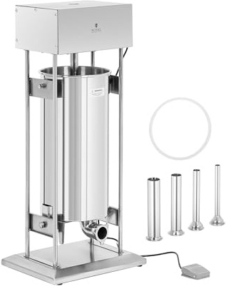 Royal Catering Insaccatrice elettrica 30 L Con 4 cilindri Insaccatrice Legatrice manuale per salsicce Insaccatrice elettrica per salsicce