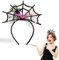BETESSIN Halloween Haarreif - Spinnen Netz Haarreif Schwarz - Halloween Kostüm Damen Gruselig Kopfschmuck - Kostüm Accessoires für Halloween, Karneval, Fasching, Motto Party uvm.