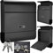 ALSTEN TECH Modernes Design Briefkasten Schwarz Matt Wandbriefkasten Postkasten mit Zeitungsfach C4 Format Abschließbar 3 Schlüssel Namensschild RAL 9017