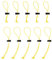 sourcing map 10pcs Elastic Cable Tie 5.9 9.84 Multipurpose Extra Thick Cable Organizer Adjustable Cable Strap Toggle Tie Reusable Tangle for Home Office Travel, Yellow