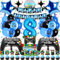 Zaztytoy Videospiel Geburtstag Deko 8 Jahre für Jungen - 43-Teilige Geburtstagsparty Ballon Set in Blau und Schwarz, Hochwertig & Umweltfreundlich, Einfach zu Montieren
