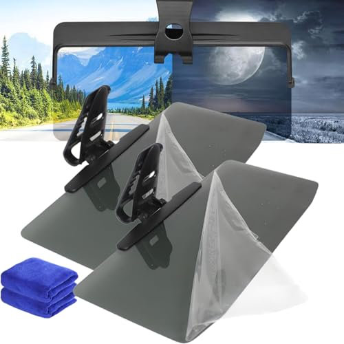 Universal Car Sun Visor with Polarized Glare Protection, Polarized Sun Visor Extender for Car,Car Visor Extender Sun Blocker,Anti Glare Sun Visor Extender Attachment for Car Windshield Visor (2pc)