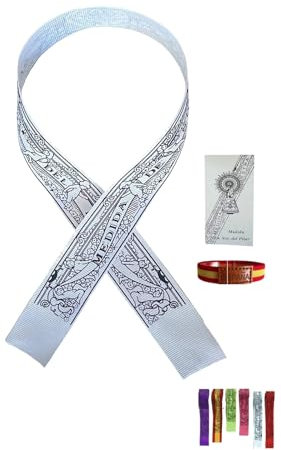 Genérico Pulsera/Cinta Original Virgen del Pilar (Blanco)