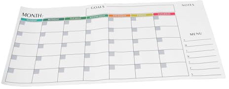 SOLUSTRE Wandkalender ohne Datum Whiteboard-kalender für Planung Beschreibbar und Abwischbar Großer Kalender für Wandmontage Tages und Monatsplaner Leere Kalenderblätter