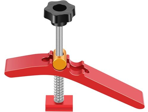 T Slot Clamp Aluminum Alloy T Track Hold Down Clamp Quick Clip Milling Machine Workbench Clamp for Table Saw Miter Saw CNC Table