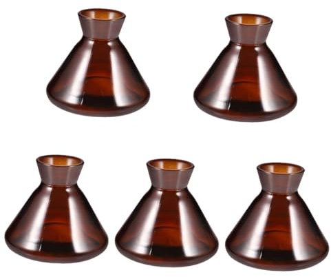 DECHOUS 5St Aromatherapie-Flasche Flaschen Trinken Stroh Isolierte Wasserflasche Schnapsflaschen büroradio bürolocher Diffusorflasche leer Leere Flasche mit ätherischen ölen Glas Brown