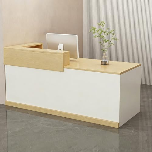 Empfangstheke Kosmetikstudio Empfangstresen mit Abschließbarer Schublade und Aufbewahrungsschrank für Kleine Verkaufstheke ladentheke tresen holz Rezeptionstheke Ideal für Geschäfte und Hotels