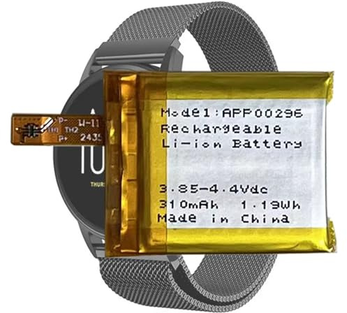 MUKUZI Batterie compatible avec la montre intelligente Apack Fossil Gen 5 Fossil Julianna HR FTW6035 (remplacement pour APP00296)