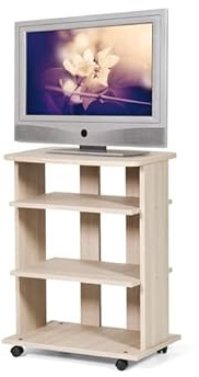 WEBMARKETPOINT Carrello Porta TV Olmo 3 Ripiani C/rotelle Cm 60x45xh 81