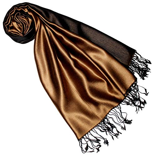 Lorenzo Cana Pashmina Damenschal Wendeschal 70% Seide 30% Viskose Schaltuch 70 cm x 190 cm zweifarbig Schal Stola Umschlagtuch wendbar Doubleface 7816977
