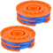 SPARES2GO 5 m Doppelfaden und Spule für Hurricane HTI 3525 Rasentrimmer (2 Stück)