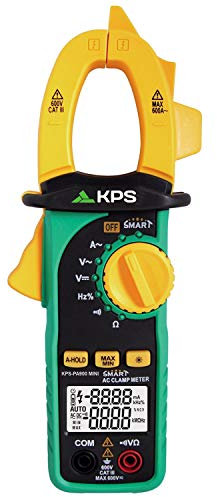 KPS-PA900Mini Pinza amperimetrica digital 6000 cuentas Tension AC/CD 600V, Corriente AC 600A, Resistencia, frecuencia, ciclo de trabajo,MAX/MIN, autodetección de la unidad medida SMART.