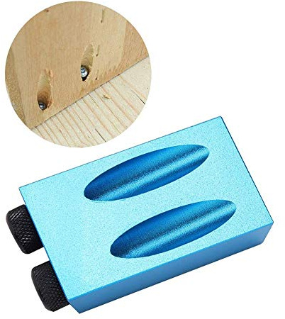 Ensemble de guidage de la perceuse de trous de poche, alliage d'aluminium Kits de guidage à trou obliques, 6mm / 8mm / 10mm Foret Bits Bits Outil Joint Pour Panneaux De Jointants (14PCS 15 °)