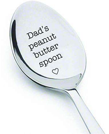 The ideas from boston, Dad's Peanut Butter SpoonStainless Steel Espresso Spoons - Engraved Spoon - Cute Peanut Butter Lovers Gift Father's Day Gift By Boston Creative Company