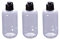 VASANA 3 bottiglie vuote da 300 ml, ricaricabili, in plastica trasparente, con tappo a scatto, per cosmetici, acqua, liquidi, articoli da toeletta, shampoo, lozioni, gel doccia