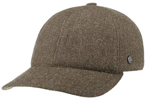 LIERYS Shetland Wool Basecap Einfarbig Verstellbar Herren Herbst Winter Made in Italy braun One Size