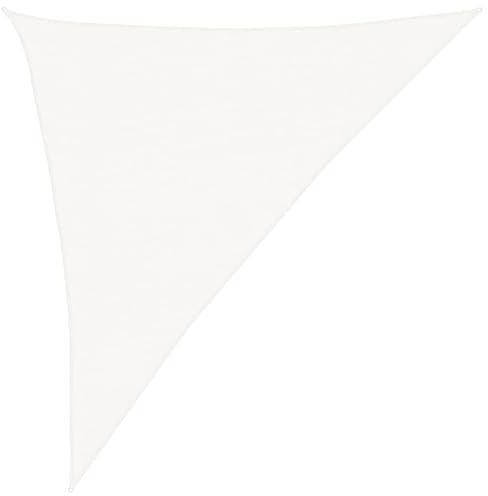 vidaXL Voile d'Ombrage Protection Voile Solaire Voile de Parasol Anti UV Jardin Patio Terrasse Balcon Extérieur 160 g/m² Blanc 3x4x5 m PEHD