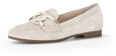 Gabor Damen Slipper, Frauen Slip On,Moderate Mehrweite (G),Slip-ons,Freizeitschuhe,modisch,Women's,Lady,Ladies,leinen (Uni),40.5 EU / 7 UK