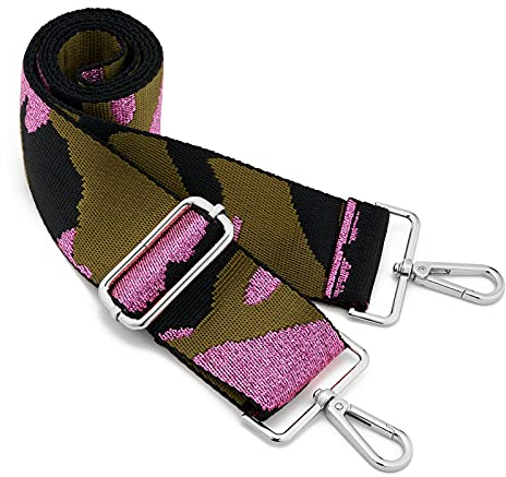 Silberne Schnalle Breiter Schultergurt längenverstellbarer Tragegurt Verstellbarer Ersatzgürtel Crossbody Canvas Tasche Handtasche((5CM) Camouflage3)