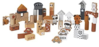 Vertbaudet Baby Bauklötze,Waschbär aus Holz FSC® grau ONE Size