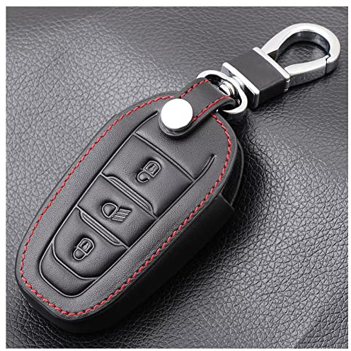 Housse de clé de Voiture en Cuir pour Peugeot 3008 208 308 508 408 2008 Fit pour Citroen C5 C6 C4 Cactus C3XR 3 Boutons télécommande Automatique Shell Porte-clés