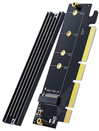 Hagsnec NVMe PCIe 4.0 Adapter mit KüHlköRper PCIe NVMe Adapter 64 Gbit/S PCIe NVMe M.2 Adapter für M.2 SSD M Key/Key