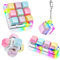 Decompression Tools - 4 Pc Clicker Cube Set with Mechanical Key, Stress Relief for Adults (Trendy)