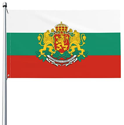 Bandera de Bulgaria de 3 x 5 pies, resistente a la decoloración UV, bandera de jardín para exteriores con ojales