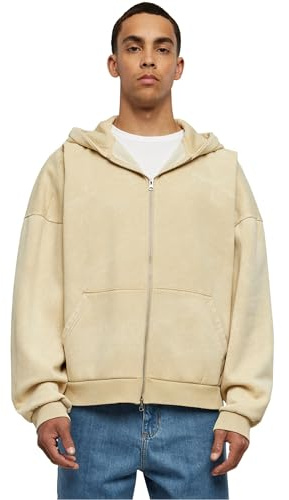 Urban Classics Herren Heavy Stone Washed 90's Zip Hoodie