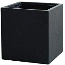 Vasi per piante da giardino per interni ed esterni in cemento nero, vaso da fiori grande da giardino esterno cortile casa ristorante ufficio vaso da fiori quadrato decorativo nordico vasi da fiori con