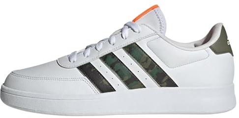 adidas Herren Breaknet 2.0 Shoes Schuhe, Cloud White/Cloud White/Orange, 44 2/3 EU