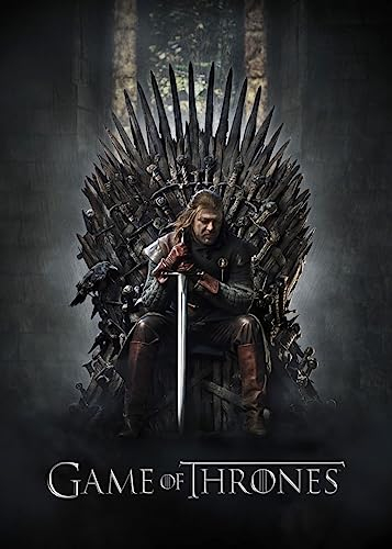 Displate Offiziell Game of Thrones MetallPoster Magnetische Befestigung Inklusive Lizenziert Bilder Hochwertiges Poster Season 1 Key Arts - Eddard Ned Stark 45 cm x 32 cm