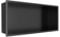 Balneo WALL-BOX ONE Nicchia a Parete per Doccia Nicchia per Doccia in Acciaio Inox Nero, Installazione Nicchia Flessibile, 45x20x10cm Nero, Nicchia per Utensili da Bagno, Senza Piastrelle