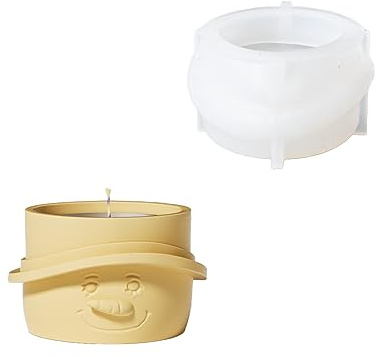 SH0958 SH0959 SH0960 (SH0960) Boowan Nicole Schneemann Silikonform Teelichthalter für Beton,Beton Silikonformen Gießformen für Kerzenherstellung Weihnachten
