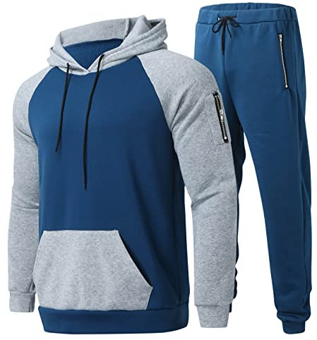 Trainingsanzug Herren Xl Jogginganzug Herren Set Hausanzug Einfarbig 2-Teilig Winter Kuschelig Tracksuit Herren Baggy Streetwear Trainingsanzüge Jogging Anzug Herren Set Sport Anzug Für Männer @4