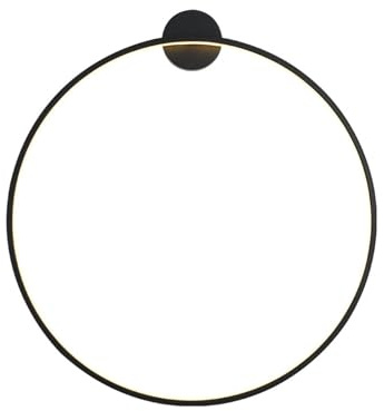 Wandleuchten Minimalismus Runde Wandleuchte Moderne Kreis Led Wandleuchten Aluminium Ring Wandleuchte for Schlafzimmer Restaurant Korridor Gang Wohnzimmer Beleuchtung Fixture ( Color : Black Warm Ligh