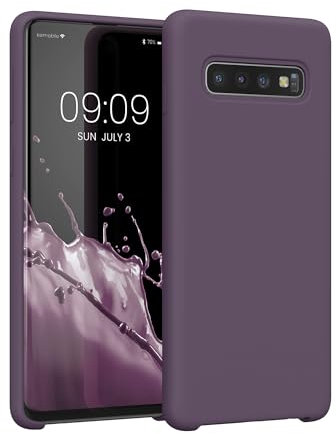 kwmobile Hülle kompatibel mit Samsung Galaxy S10 Hülle - Silikon Handy Case - Handyhülle weiche Oberfläche - kabelloses Laden - Helle Iris